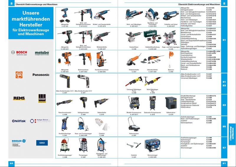 Hermann Wendler Elektrowerkzeuge Katalog